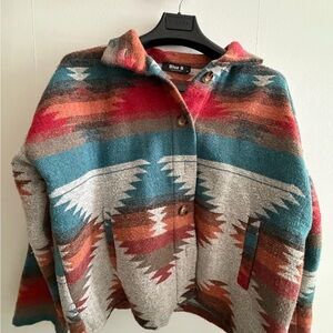 Blue B Women's Southwestern Aztec Shaket